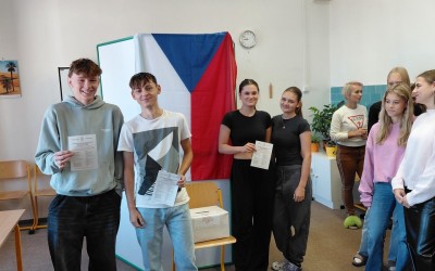 Studentské volby 2025 na Obchodní akademii v Pardubicích